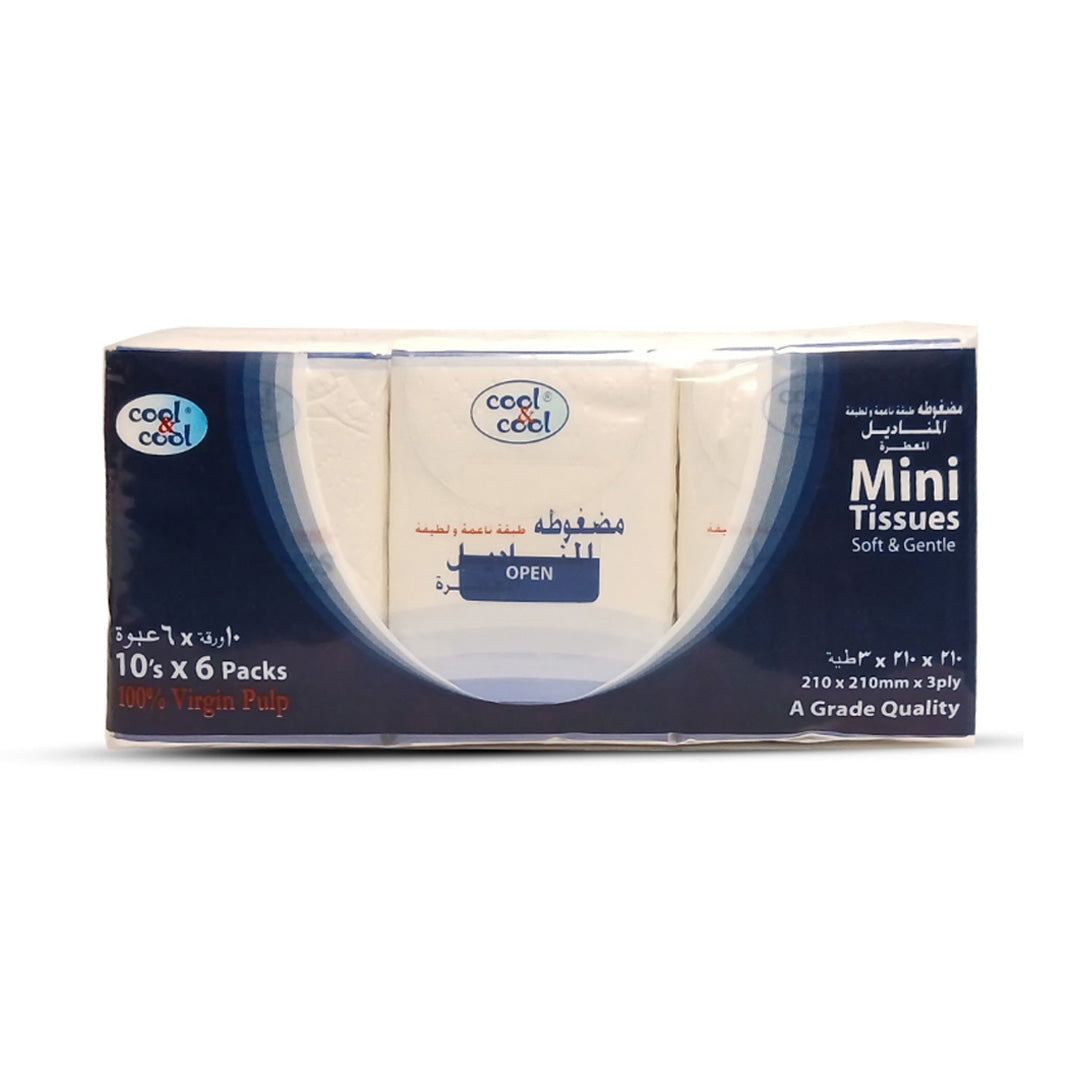 Compact Mini Tissues 10's - Pack Of 6