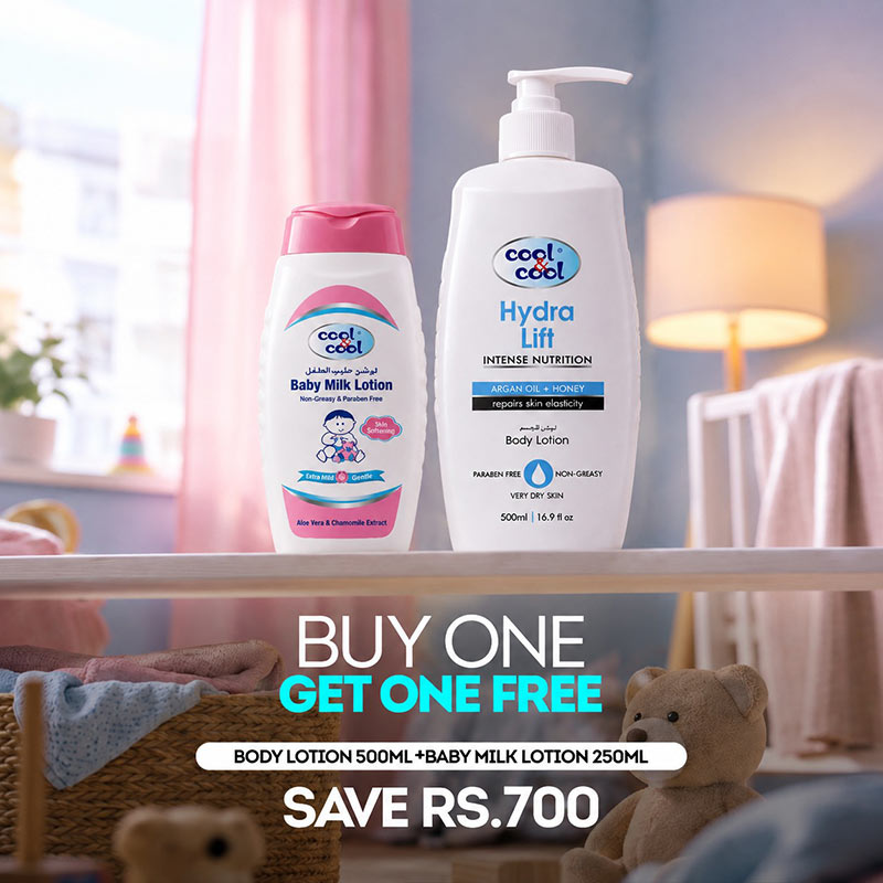 Buy Hydra Lift Body Lotion 500ml & Get Baby Milk Lotion Free