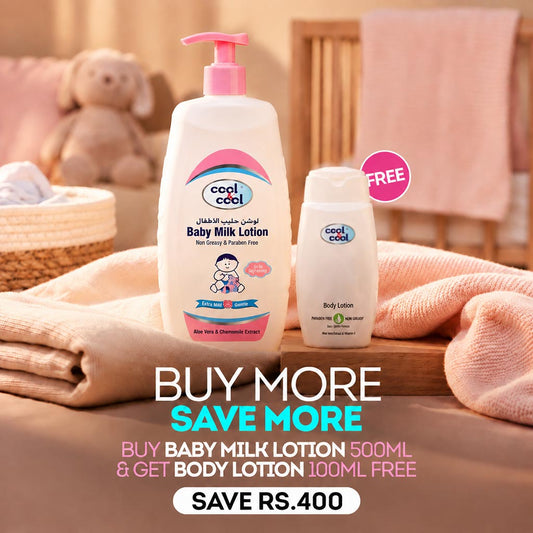 Buy Baby Milk Lotion 500 ML & Get Body Lotion 100 ML Free