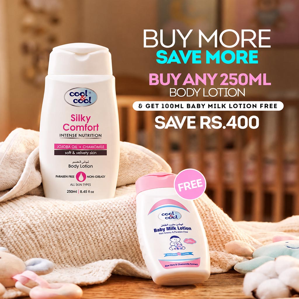 Buy Silky Comfort Body Lotion 250ml & Get Baby Milk Lotion 100ml Free