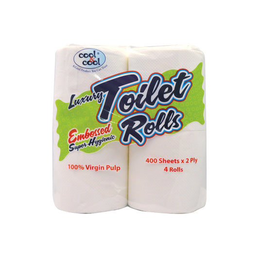 Toilet Roll White 400's (Pack Of 4)