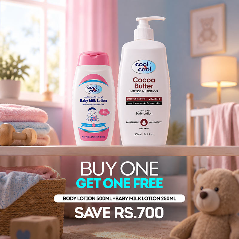 Buy Cocoa Butter Body Lotion 500ml  & Get  Baby Milk Lotion Free