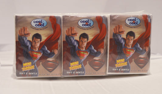 Mini Tissue Superman 10's (Pack Of 6)