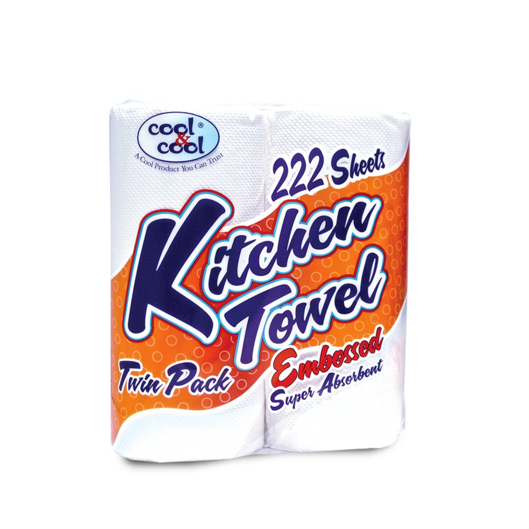Kitchen Towel Embossed White 111's x 2 Ply