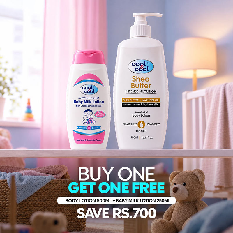 Buy Shea Butter Body Lotion 500ml  & Get  Baby Milk Lotion Free